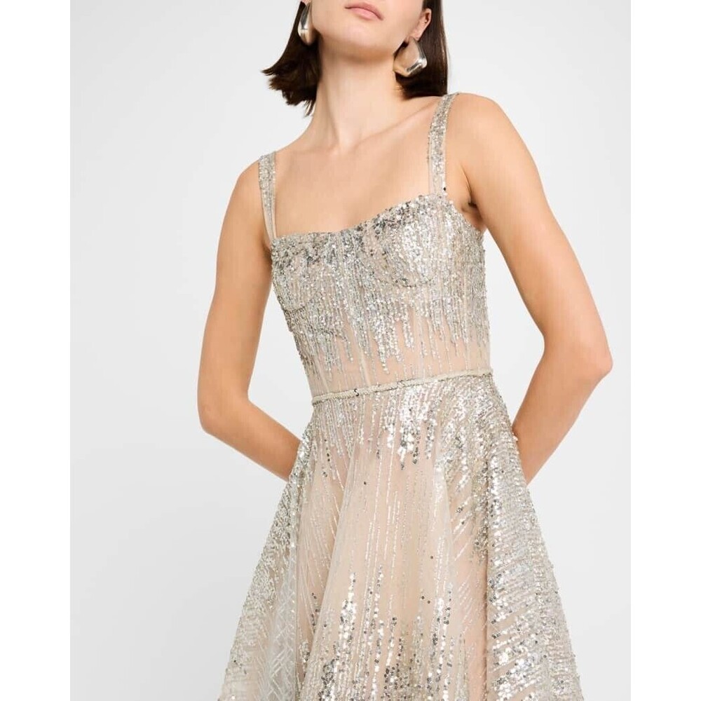 NWOT BRONX AND BANCO MADEMOISELLE SILVER MIDI DRESS, S, M available - Picture 9 of 17